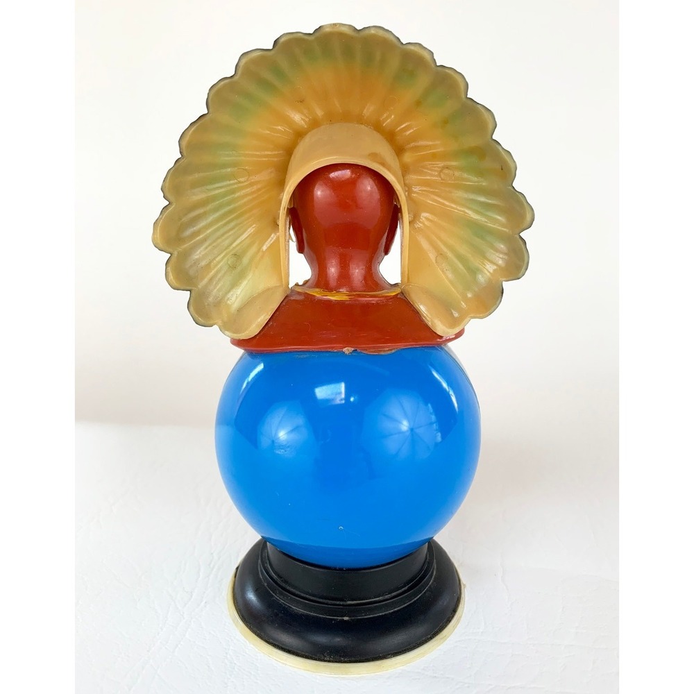 Vintage Native American Indian Territory Snow Globe Dome Souvenir Chief See Saw - Picture 3 of 7